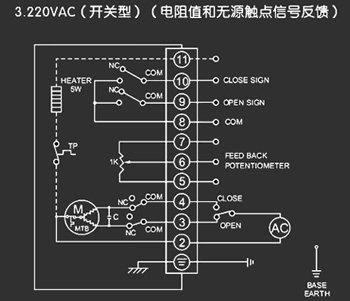 220VAC開關(guān)型<a href='http://m.jxeptri.com.cn/Product/diefa/diandongdiefa/' target='_blank'>電動(dòng)<a href='http://m.jxeptri.com.cn/Product/diefa/' target='_blank'>蝶閥</a></a>接線圖